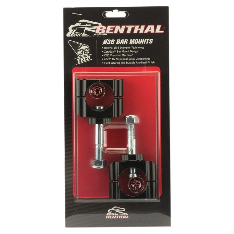 KIT FIXATION DE GUIDON MOTOCROSS RENTHAL 36MM DEPORT 5MM