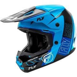 CASQUE MOTOCROSS FLY KINETIC RALLY BLEU/NOIR/BLANC