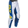 PANTALON MOTOCROSS FLY F-16 BLANC/DARK BLEU/JAUNE