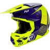 CASQUE MOTOCROSS FLY KINETIC RALLY BLEU / JAUNE