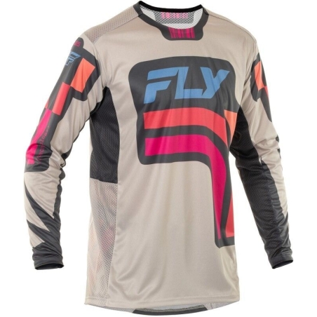 MAILLOT MOTOCROSS FLY LITE VICE LIGHT GRIS/ROSE/CORAIL