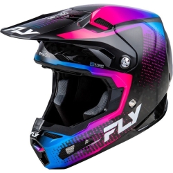 CASQUE MOTOCROSS FLY FORMULA S CARBONE PROTOCOL BLEU/ROSE