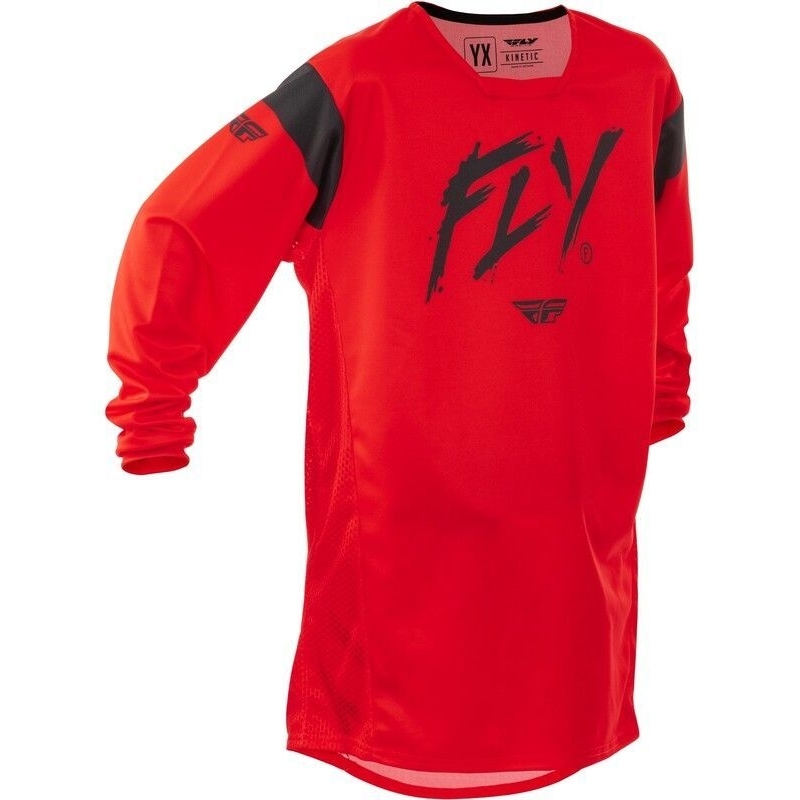 MAILLOT MOTOCROSS ENFANT FLY KINETIC STOKE ROUGE/NOIR