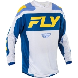 MAILLOT MOTOCROSS FLY F-16 BLANC/DARK BLEU/JAUNE