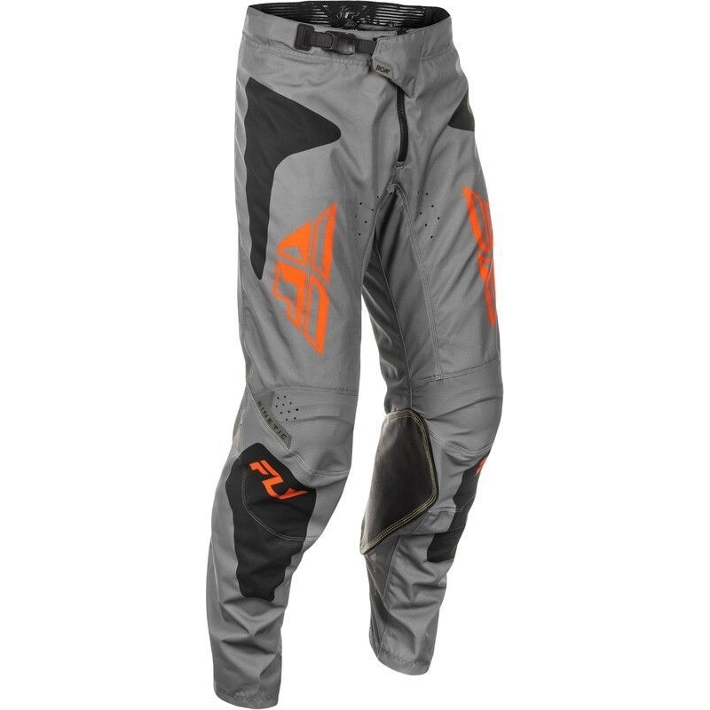 PANTALON MOTOCROSS FLY KINETIC SYM GRIS/ORANGE/NOIR