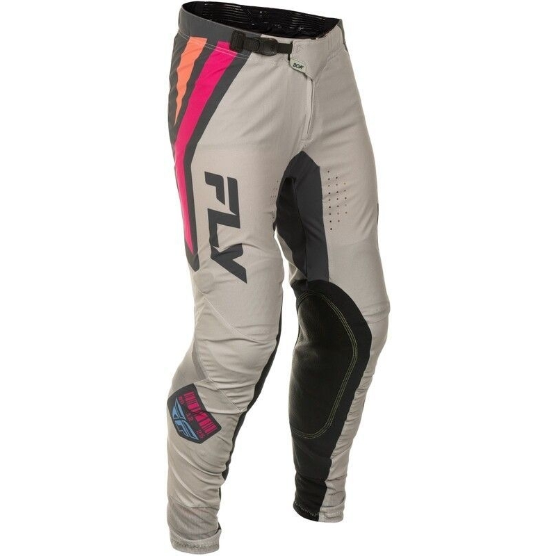 PANTALON MOTOCROSS FLY LITE VICE LIGHT GRIS/ROSE/CORAIL