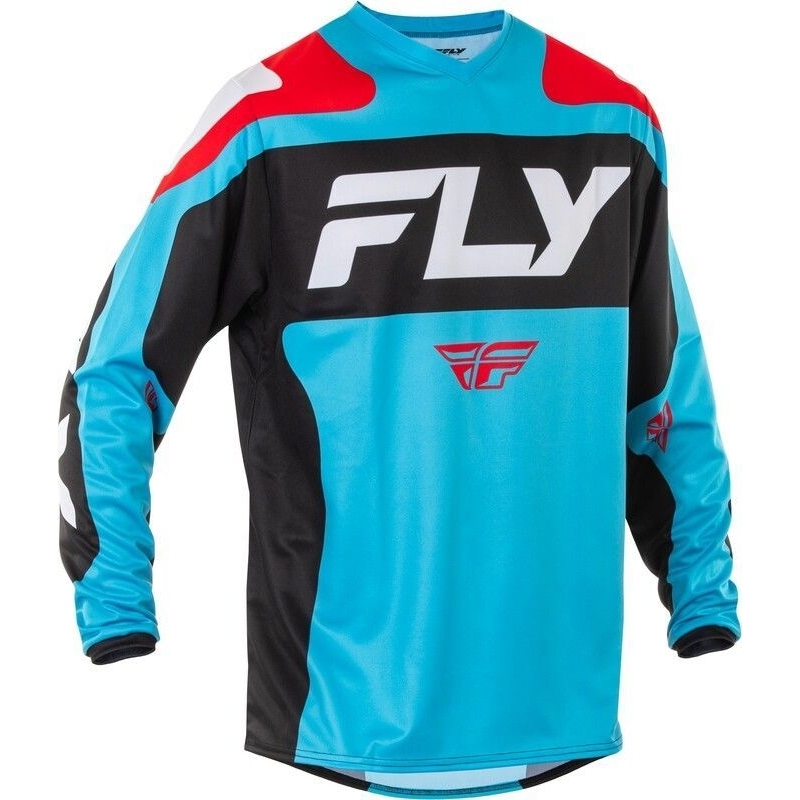 MAILLOT MOTOCROSS FLY F-16 CYAN/NOIR/BLANC