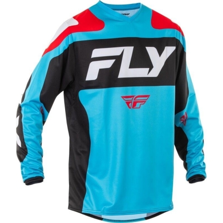 MAILLOT MOTOCROSS FLY F-16 CYAN/NOIR/BLANC