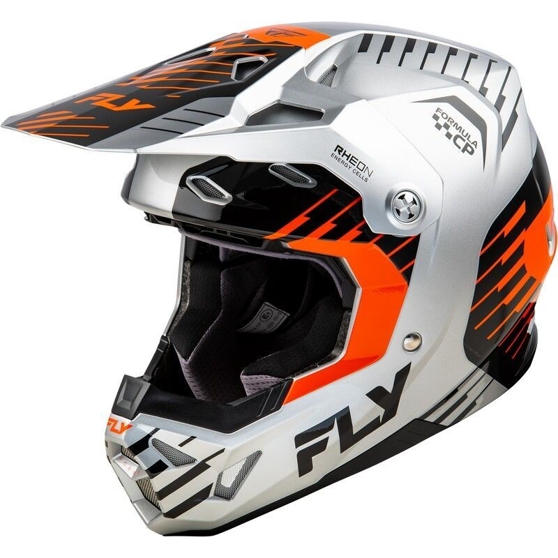 CASQUE MOTOCROSS FLY FORMULA CP SLICE GRIS/ORANGE/NOIR