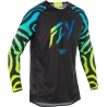 MAILLOT MOTOCROSS FLY EVO DST ZEN NOIR/BLEU/JAUNE