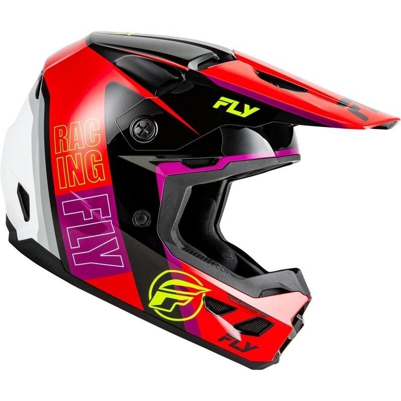 CASQUE MOTOCROSS FLY KINETIC RALLY ROUGE/NOIR/BLANC