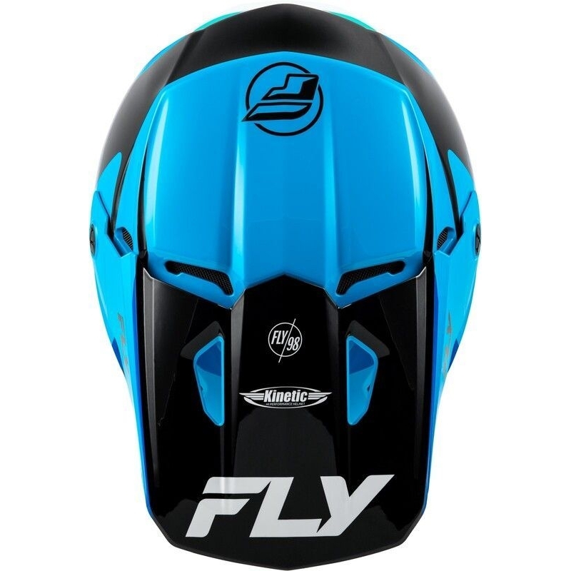 CASQUE MOTOCROSS FLY KINETIC RALLY BLEU/NOIR/BLANC