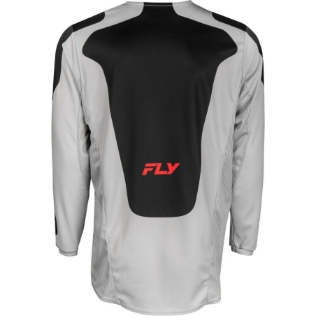 MAILLOT MOTOCROSS FLY KINETIC SYM LIGHT GRIS/ROUGE/NOIR