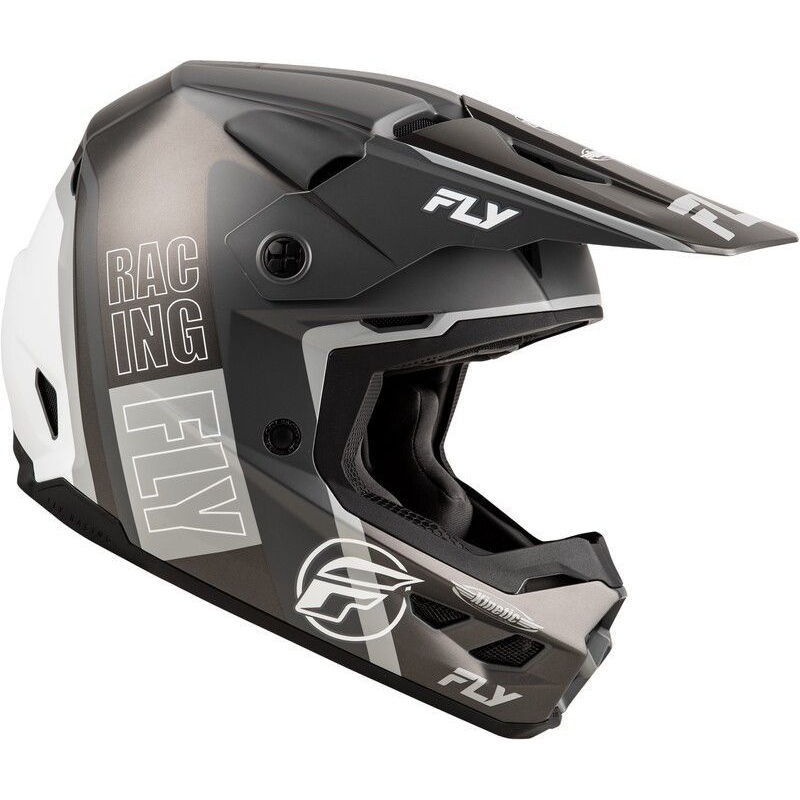 CASQUE MOTOCROSS FLY KINETIC RALLY MAT NOIR / BLANC