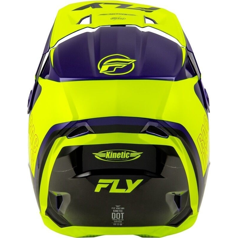 CASQUE MOTOCROSS FLY KINETIC RALLY BLEU / JAUNE