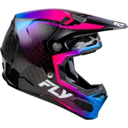 CASQUE MOTOCROSS FLY FORMULA S CARBONE PROTOCOL BLEU/ROSE