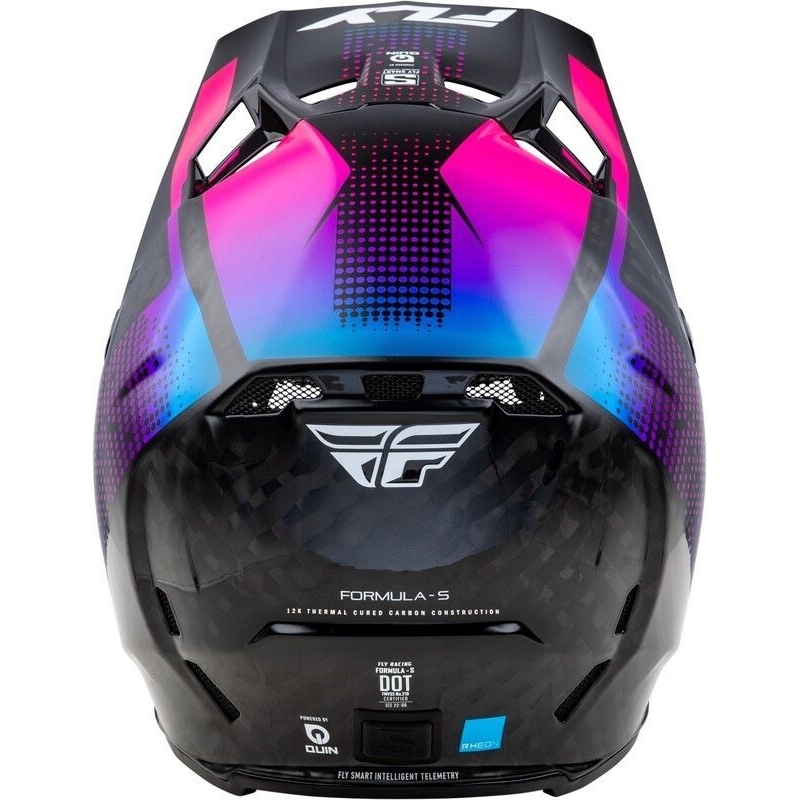 CASQUE MOTOCROSS FLY FORMULA S CARBONE PROTOCOL BLEU/ROSE