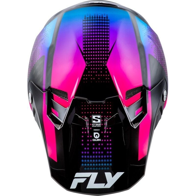 CASQUE MOTOCROSS FLY FORMULA S CARBONE PROTOCOL BLEU/ROSE