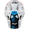 CASQUE MOTOCROSS FLY FORMULA CP SLICE BLANC/ROUGE/CYAN