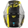 CASQUE MOTOCROSS FLY FORMULA CP MANIC MAT GRIS / JAUNE