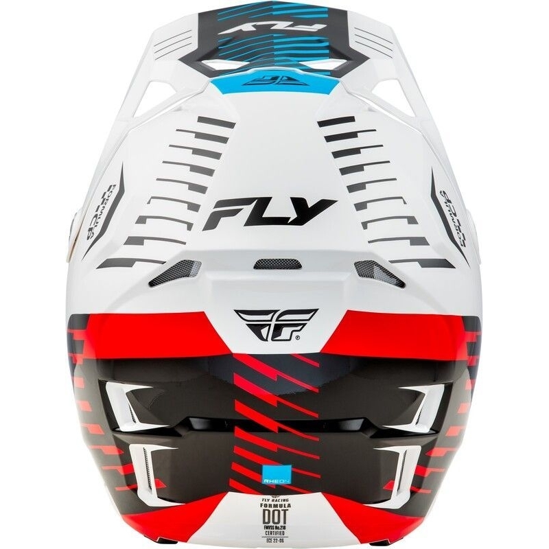 CASQUE MOTOCROSS FLY FORMULA CP SLICE BLANC/ROUGE/CYAN