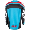 MAILLOT MOTOCROSS FLY F-16 CYAN/NOIR/BLANC