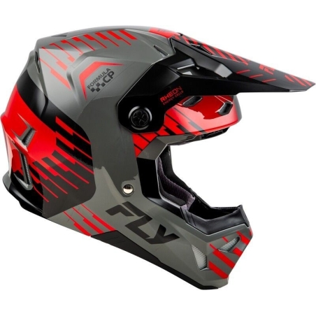 CASQUE MOTOCROSS FLY FORMULA CP SLICE GRIS/ROUGE/NOIR