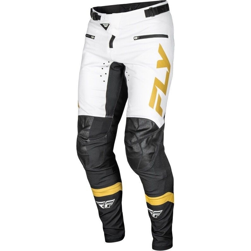 PANTALON MOTOCROSS FLY RAYCE BLANC / OR