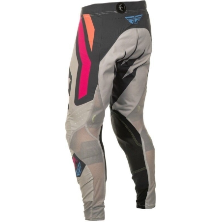 PANTALON MOTOCROSS FLY LITE VICE LIGHT GRIS/ROSE/CORAIL