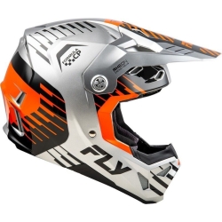 CASQUE MOTOCROSS FLY FORMULA CP SLICE GRIS/ORANGE/NOIR