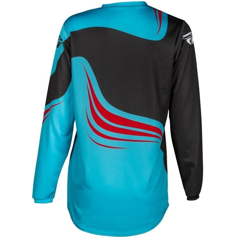 MAILLOT MOTOCROSS ENFANT FLY F-16 CYAN/NOIR/ROUGE