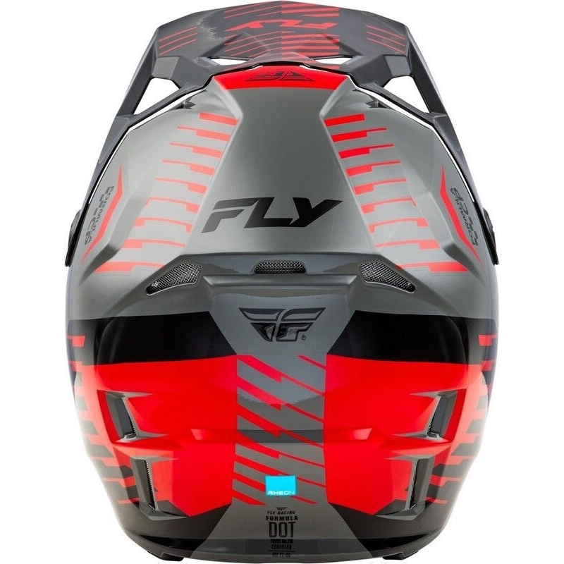 CASQUE MOTOCROSS FLY FORMULA CP SLICE GRIS/ROUGE/NOIR