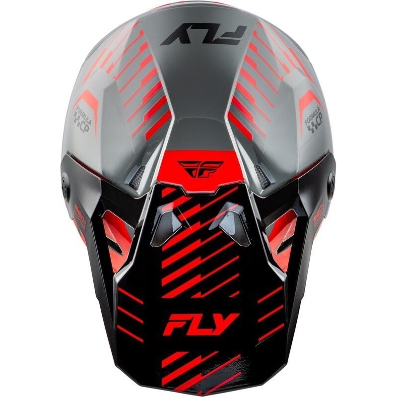 CASQUE MOTOCROSS FLY FORMULA CP SLICE GRIS/ROUGE/NOIR