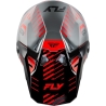 CASQUE MOTOCROSS FLY FORMULA CP SLICE GRIS/ROUGE/NOIR