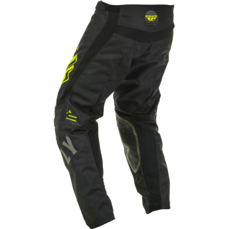 PANTALON FLY KINETIC K220 2020 NOIR/GRIS/JAUNE FLUO Pantalon moto cross enfant