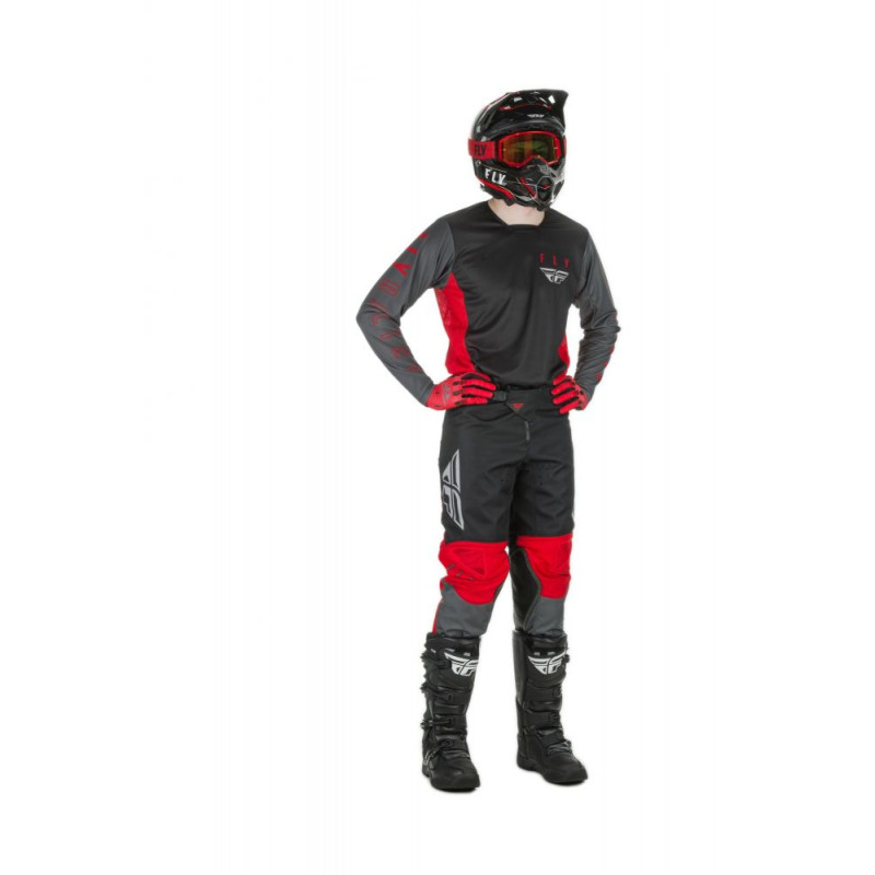 MAILLOT FLY KINETIC K121 2021 ROUGE/GRIS/NOIR Maillot moto cross