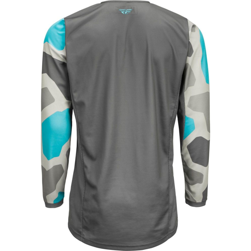 MAILLOT FLY KINETIC K221 2021 GRIS/BLEU Maillot moto cross