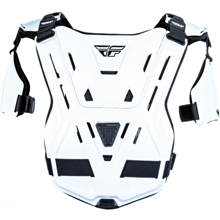 PLASTRON FLY REVEL ROOST OFF-ROAD CE BLANC Pare pierre moto cross