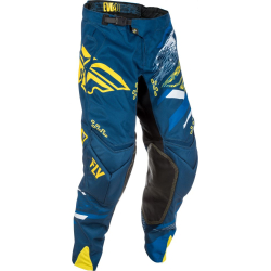 PANTALON FLY EVOLUTION 2.0 BLEU/JAUNE Pantalon moto cross