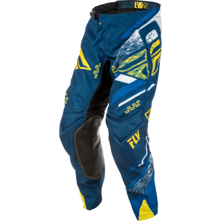 PANTALON FLY EVOLUTION 2.0 BLEU/JAUNE Pantalon moto cross