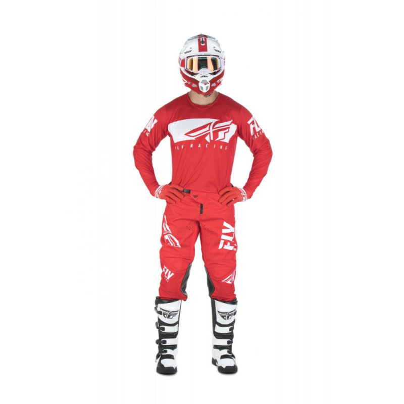 MAILLOT FLY KINETIC SHIELD 2019 ROUGE/BLANC Maillot moto cross
