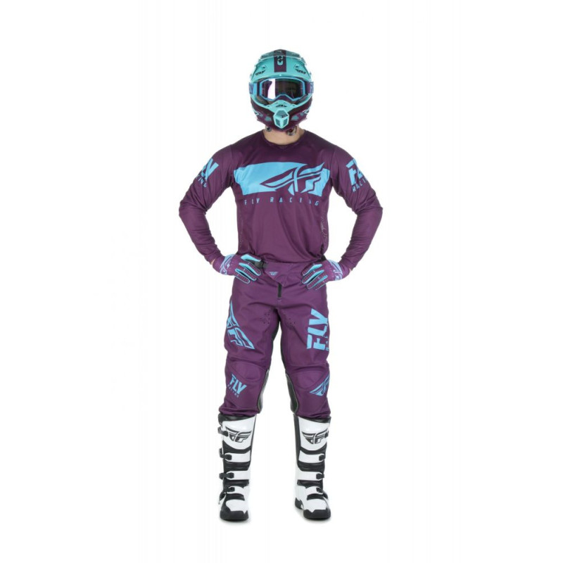 MAILLOT FLY KINETIC SHIELD 2019 POURPRE/BLEU CLAIR Maillot moto cross