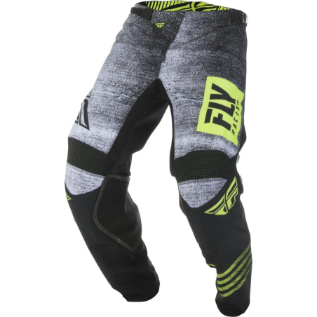 PANTALON FLY KINETIC NOIZ 2019 NOIR/JAUNE FLUO Pantalon moto cross