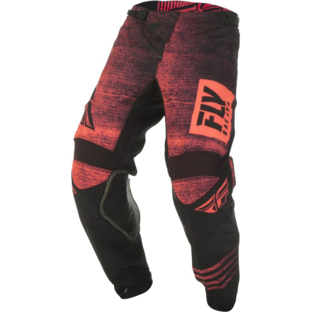 PANTALON FLY KINETIC NOIZ NEON ROUGE/NOIR Pantalon moto cross