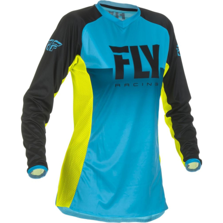 MAILLOT FLY LITE FEMME 2019 BLEU/JAUNE FLUO Maillot moto cross