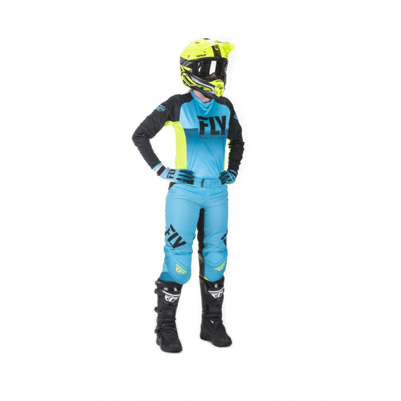 MAILLOT FLY LITE FEMME 2019 BLEU/JAUNE FLUO Maillot moto cross