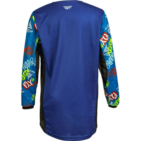 MAILLOT FLY KINETIC REBEL BLEU Maillot cross enfant