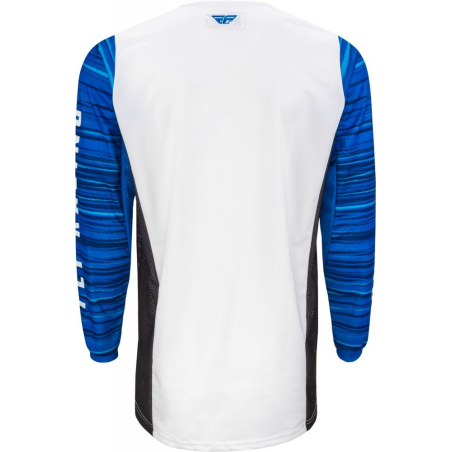 MAILLOT FLY KINETIC WAVE BLANC/BLEU Maillot moto cross