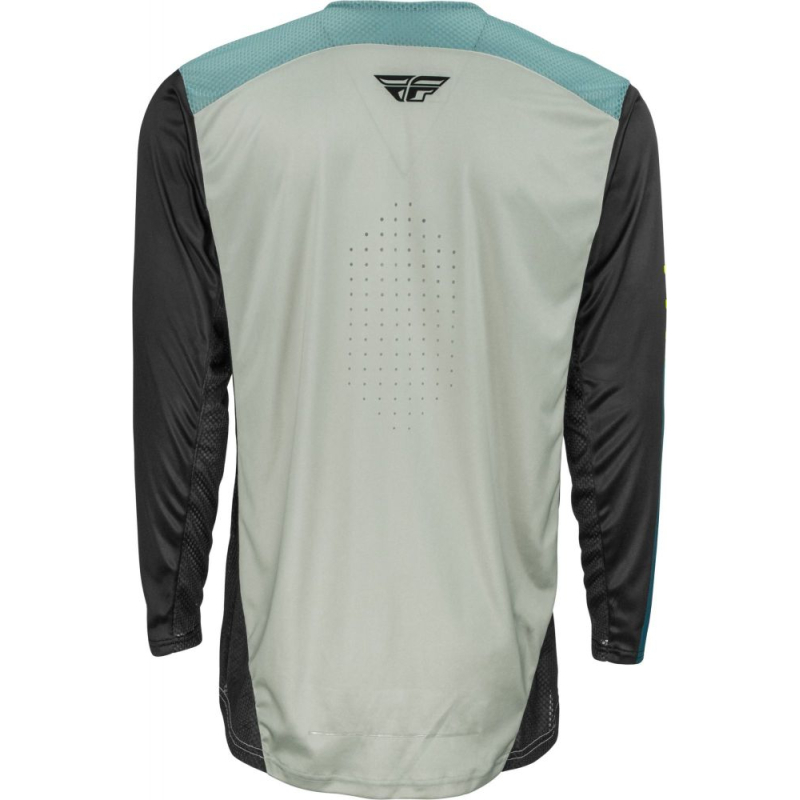 MAILLOT FLY LITE GRIS/TEAL/JAUNE FLUO Maillot moto cross