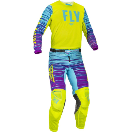 PANTALON FLY KINETIC MESH L.E. JAUNE FLUO/BLEU/MAGENTA Pantalon moto cross